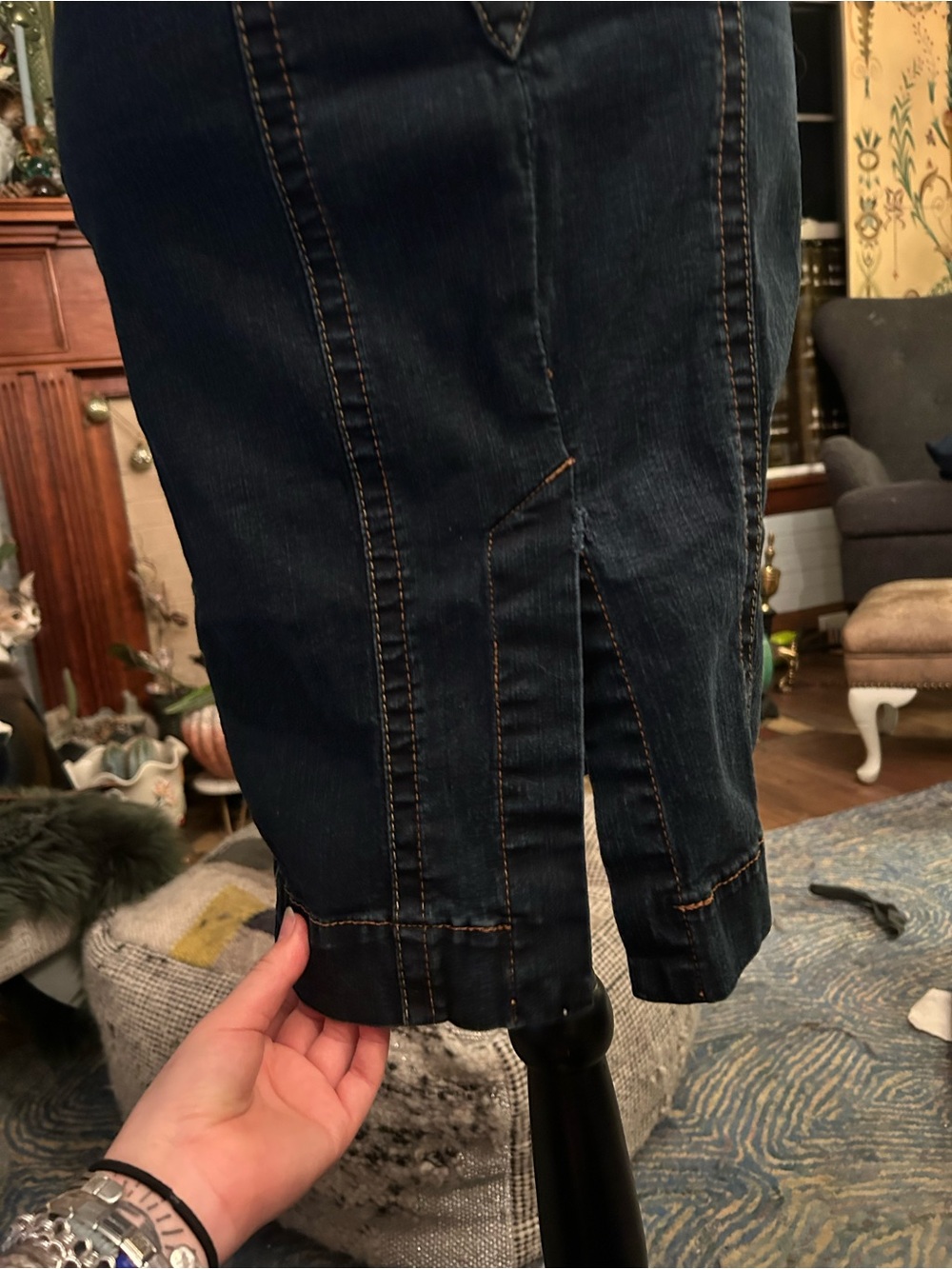 Strapless Baby Phat Dark Wash Denim Streetwear Dress SOLDDDDDD - Picture 6 of 16